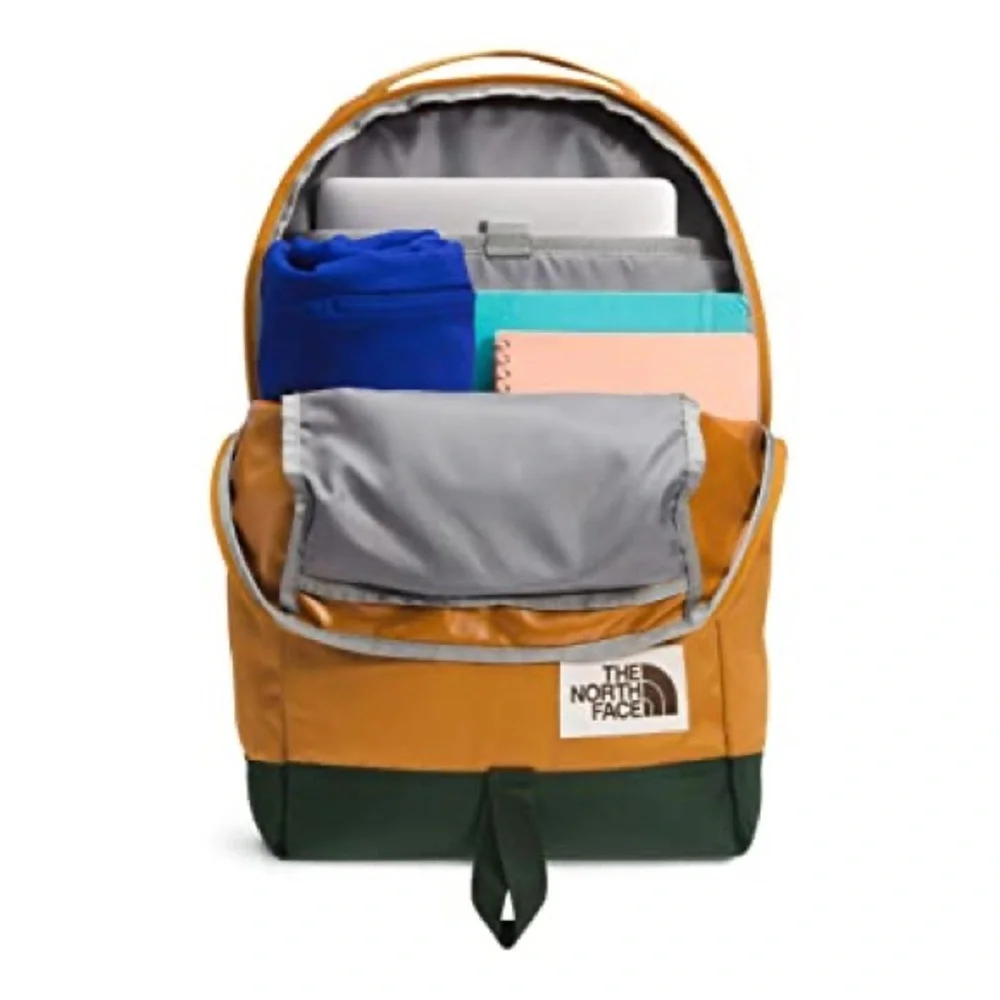 The North Face TNF Daypack Canvas Backpack Timber Orange Military Green 22L